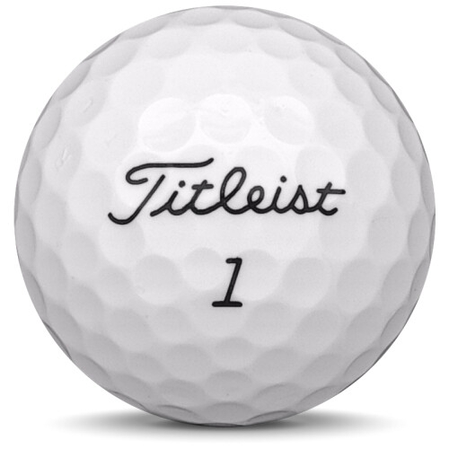 Golfboll av modellen Titleist NXT Tour S i 2017 års version med vit färg framifrån