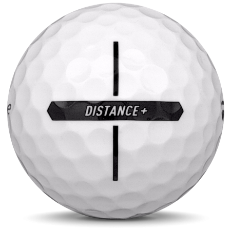 A bola de golfe TaylorMade Distance+ No modelo de ano 2024.