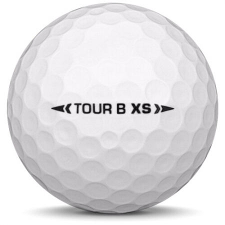 A bola de golfe Bridgestone Tour B XS No modelo de ano 2023.