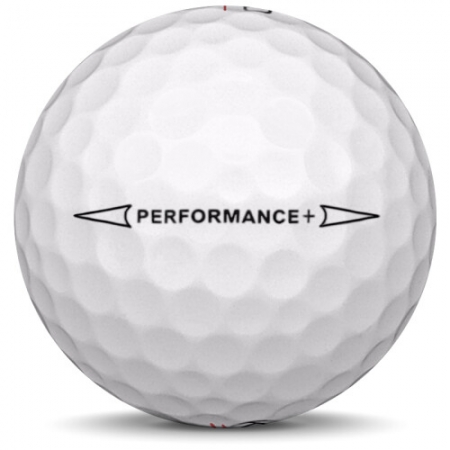 A bola de golfe Kirkland Performance + No modelo de ano 2025.