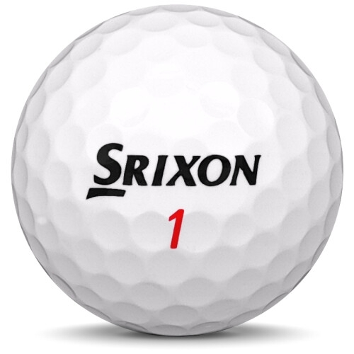 Golfboll av modellen Srixon Distance i vit färg framifrån