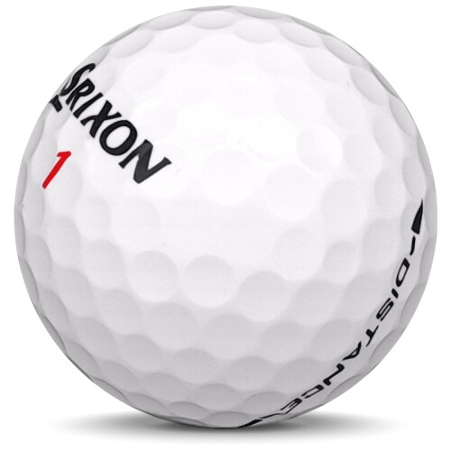 Golfboll av modellen Srixon Distance i vit färg sned bild