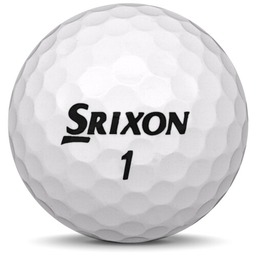 Golfboll av modellen Srixon Q-Star i tidigare års versioner med vit färg framifrån