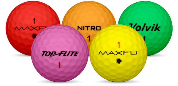 Mix de bolas de golf Bolas de golfe em diferentes cores